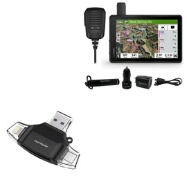 BoxWave Smart Gadget Compatible with Garmin Tread SxS - AllReader SD Card Reader, microSD Card Reader SD Compact USB - Jet Black