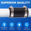 2pcs Flexible PVC Coupling for 1-1/4" Nominal Pipe, 1.61" ID