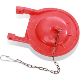 Toilet Flapper Replacement Kit 2 Pack, Water Conserving Toilet Flappers for 3 Inch Flush Valves, Stainless Steel Chain, High Performance, Easy to Install, Red