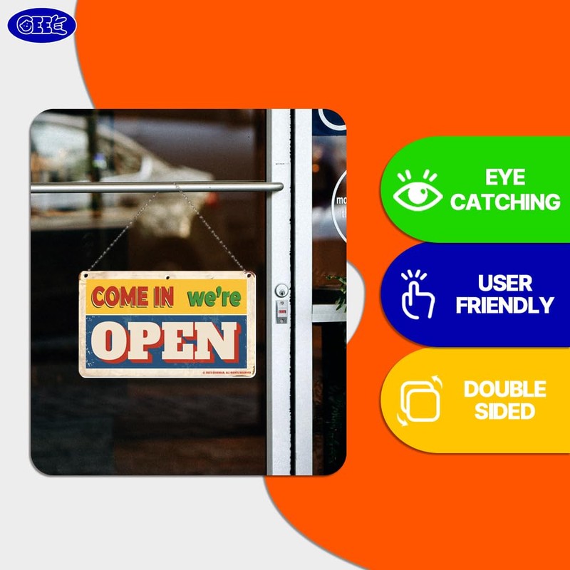 Open Closed Sign (02nd Blue Checkerboard)