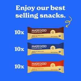 MadeGood Mornings Soft-Baked Oat Bars Variety Pack (30 count)