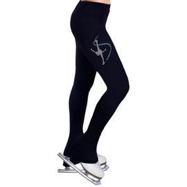 NY2 SPORTSWEAR Figure Skating Practice Pants with Rhinestones R271 - Child Sizes- (Child Small) Black