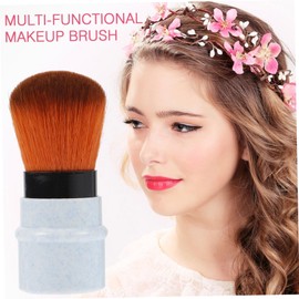 Baluue 3pcs Portable Powder Brush Makeup Tool Retractable Blending Brush Dense Hairs