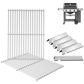 SUS 304 Genesis II 300 Grill Parts Kit for Weber Genesis II/LX GS4 300 Series Grills Genesis 2 E-325 E-310 E-330 E-315 S-310 S/E-335 SE-335 SE-310 Parts, 66095 Grill Grates 66032 Flavorizer Bars