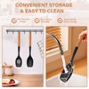 Large Silicone Cooking Spoon Set, 2 Pack Solid Slotted Spoon