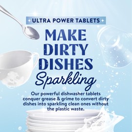 Cleancult Ultra Power Dishwasher Detergent Pods for Sparkling Streak-Free Shine, All-In-One, No Plastic Waste, 96 Count