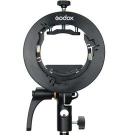 Godox S2 Flash S-Type Bracket with Bowens Mount for Godox V1 AD200Pro etc Round Head Flash Series and AD400Pro AD200 V860II TT685 TT600 TT350 Series Speedlite,Direction-Adjustable Handle…