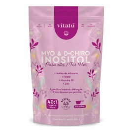 Vitatú Myo Inositol & D-Chiro Inositol 40:1 con Folato Vitamina D3 Zinc Suplemento Alimenticio en Polvo 225 g