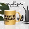 glitzertassen.de® | Ich hasse Menschen | Tasse mit Glitzer |