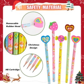 VEYLIN 15Pcs Pencils with Rubbers Wooden Lead Pencils Set for Kids Party Bag Fillers Animal Pencils with Rubbers for School Class Gifts