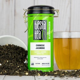 Tiesta Tea - Chinese Jasmine | Loose Leaf | Classic Jasmine | Medium Caffeinated Green Tea | Brews Up to 50 Cups | 4.5 Ounce Refillable Tin