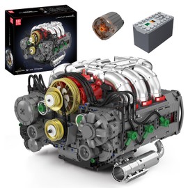 Mould King Flat Engine Model Kit That Runs, Boxer Engines Building Blocks with Battery and Motor for Adults, Engineering Construction STEM Toy for Children Boys Girl (2375 PCS)