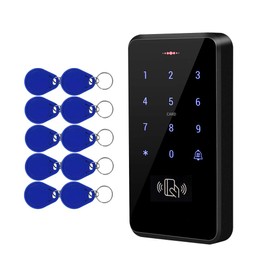 FTSTech Door Access Control System, SECURITY_SYSTEM, 13.56MHz IC Card, Touchscreen, IP68 Waterproof, 3000 User, Corded Electric, Blue Keyfobs(10), DC12V