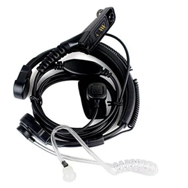 Throat Mic Earpiece Headset Mic Covert Acoustic Tube with Finger PTT Compatible with Motorola XPR6000 XPR6500 XPR6550 XPR7000 XPR7550 XiR P8200 XiRP8268 APX1000 APX6000 Headset Mic