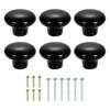 uxcell 6Pcs Ceramic Cabinet Knobs, 32mm/1.26" Mushroom Round Shaped Drawer