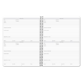 BookFactory Medical Appointments Journal/My Medical Records Appointment Log Book/Doctor Appointments Record Book Tracker - 100 Pages, 6" x 9", Wire-O (LOG-100-69CW-PP(Medical-Appointments))