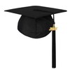 Newrara Graduation Unisex Matte Adult Graduation Cap with Tassel (Black)