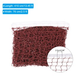 PATIKIL 13.5 x 2.5 Ft Badminton Net, 2Pcs Portable Badminton Court Netting Sports Replacement for Outdoor Indoor Beach Backyard Game, Red