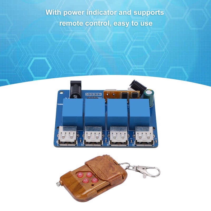 Power Supply Module 4 Channel 5V DC DC2.1 Type C