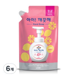 iClean hand wash refill lemon scent, 450ml, 6 pcs / 아이깨끗해 핸드워시 리필 레몬향, 450ml, 6개