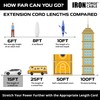 IRON FORGE CABLE 15 Foot Lighted Outdoor Extension Cord with