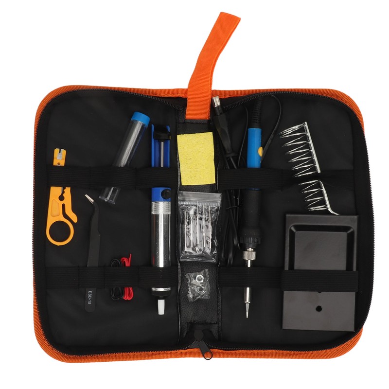 15PCS Set Soldering Iron Set Adjustable Temperature Solder Iron Kit