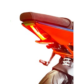 BIKELITEZ Fender Eliminator Fits KTM 2024 RC 390 CLEAR SX turn signal light bar kit Tail Tidy, license plate mount with LED tag light