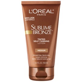 L'Oreal Paris Sublime Bronze Tinted Self Tanning Lotion, Medium Natural Tan 5 fl. Oz