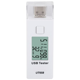 UT658 10 Sets of Data Storage High/Low Voltage Alarm LCD Display USB Current Voltage Detector