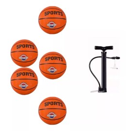 RIVERSOFY 5 Balon De Basket Basquetbol Baloncesto Numero #7 + Bomba