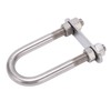 12x130mm Marine Bow Stern Eye U Bolt with Adjustable Screw