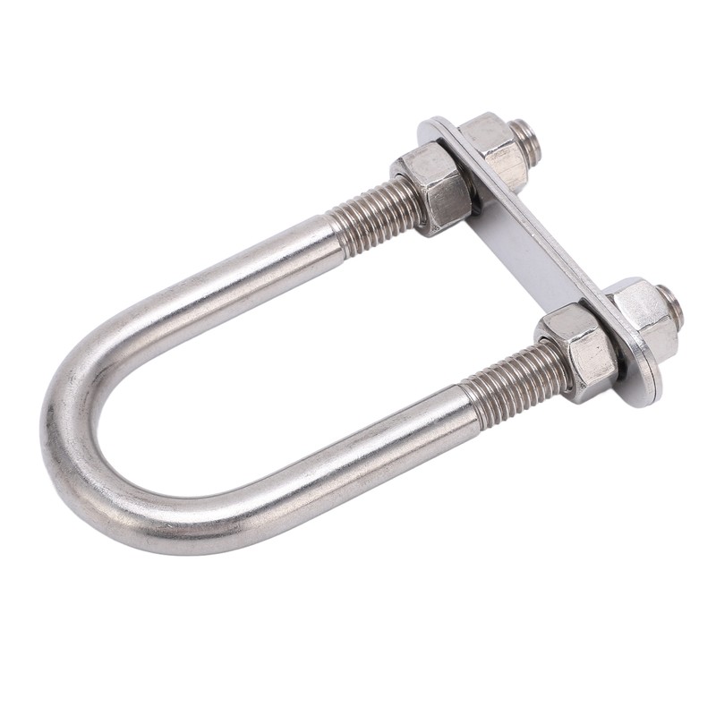 12x130mm Marine Bow Stern Eye U Bolt with Adjustable Screw
