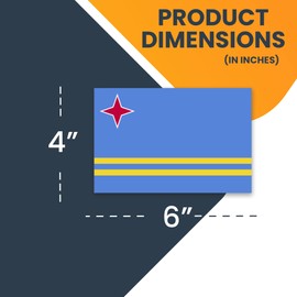 Magnet Me Up Aruba Aruban Flag Magnet Decal, 4x6 Inches, Heavy Duty Automotive Magnet for Car, Truck SUV, Sticks to Any Magnetic Surface, Cultural Item, Show Pride to Your Country, Crafted in USA