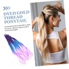 Outanaya Braided Ponytail Extension with Thread Highlights Synthetic Hairpiece for