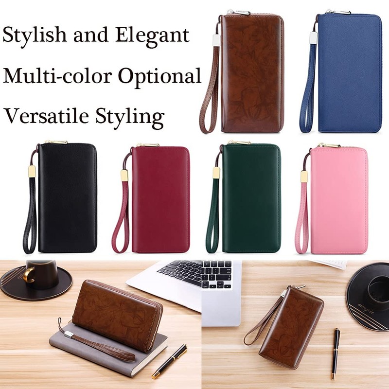 Unisex Anti-Credit Card Fraud Multi-Compartment Wallet, 24 Slots RFID Blocking