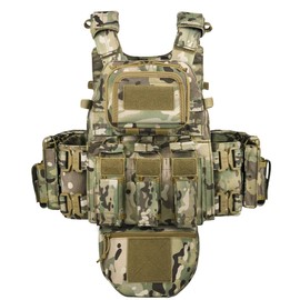 BOMTURN Great Tactical Outdoor Vest for Men Multifunctional Modular Molle Vest with Metal Buckles