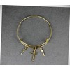 Gold Cross Bracelet Bangle Bracelet Expandable Thin Skinny 3 Cross
