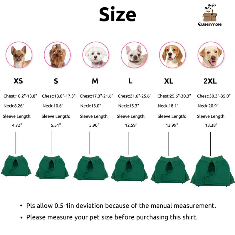 Queenmore Dog Surgery Recovery Sleeve Front Legs, Breathable Dog Recovery