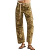 LifeShe Camo Cargo Pants for Women Army Camouflage Mid Rise