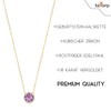 Bixorp Birthstone Necklace with Cubic Zirconia Pendant - Stainless Steel