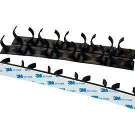 Adhesive Spice clip gripper clips, Holds 15 spice jars, black, spice organizer for Pantry, custom fit, hangs nicely inside cabinet door or in your rv, frees up space in your cabinet (Black)