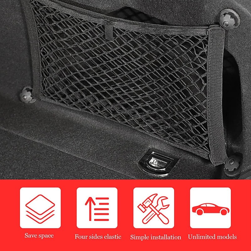 BetterJonny 2pcs Car Mesh Cargo Net, 25X45cm Cargo Nylon Net