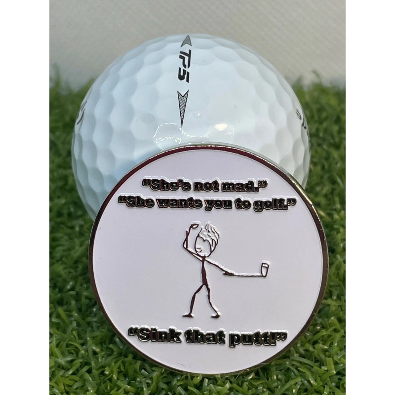 Golf Putting Aid - The Sure Path Ball-Marker (Alignment with