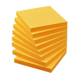 Sticky Notes 3x3 Self-Stick Notes Bright Colors Sticky Notes 8 Pads 80 Sheet/Pad (Orange)