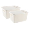 Yomjarl Onion and Potato Storage Bins,Stackable Plastic Pantry Bins with
