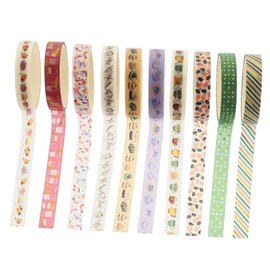 Operitacx 10 Rolls Hot Stamping Washi Tape Masking Tape Decorative Tape Scrapbook Tape Dot Scrapbook DIY Tapes DIY Paper Tape Highlighter Transparent Washy Decorating Japanese Paper
