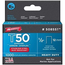 Arrow Fastener 508SS1 1/2 T50 Stainless Steel Staples