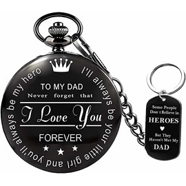 Udaney to My Dad from Daughter to My Dad Pocket Watch Gifts for Him Birthday Gifts Engraved Pocket Watch with Box Dad Gifts for Fathers Day