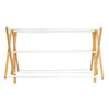 Household Essentials Bamboo and Metal Wall Mount Extendable Drying Rack,