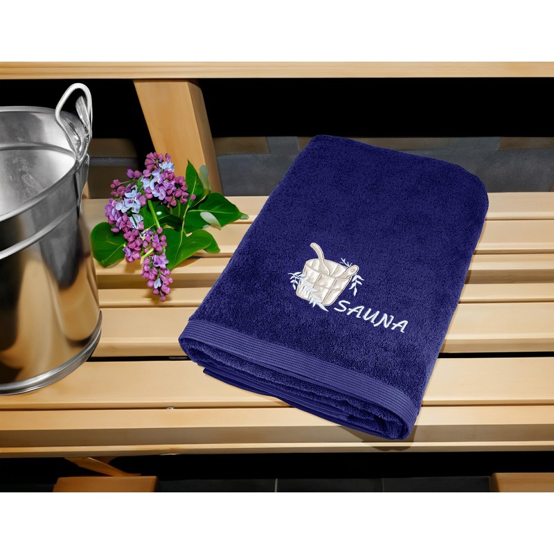 Lashuma XXL Beach Towel Blue Enjoy The Sun, Colourful Bath